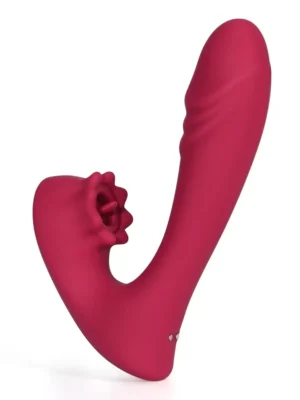 Lacy G-Spot Vibrator With Tongue Licker