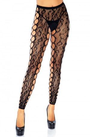 Leg Avenue Footless Crotchless Tights O/S Strumpbyxor