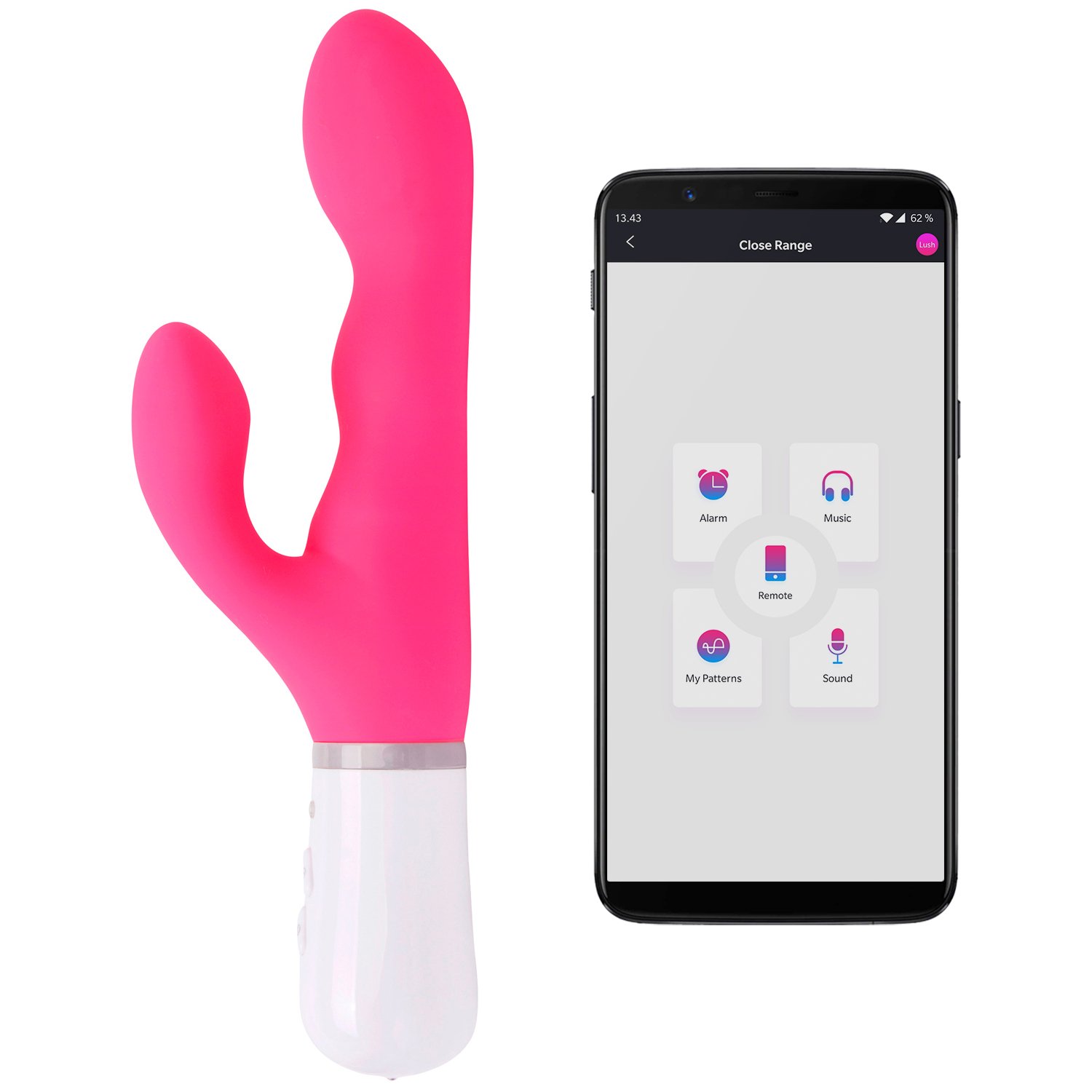 Lovense Nora Appstyrd Rabbit Vibrator - Rosa