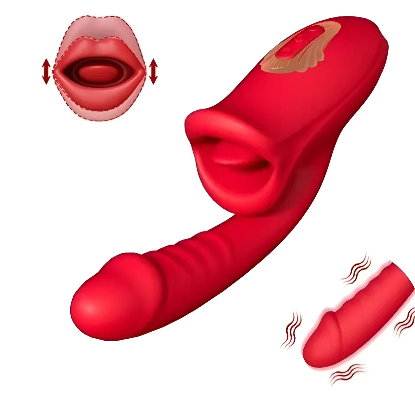 Lovetoys Dildovibrator med Tunga