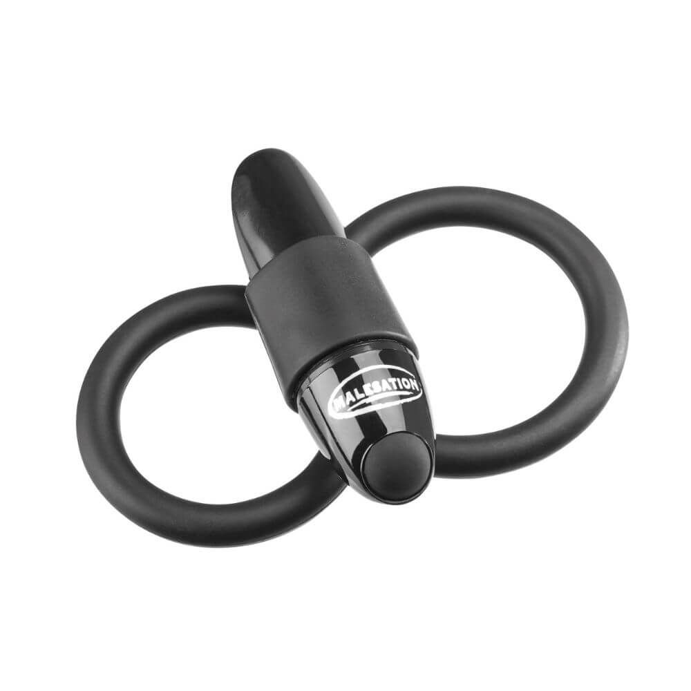 Malesation Squeeze Dubbel Penisring Med Vibrator