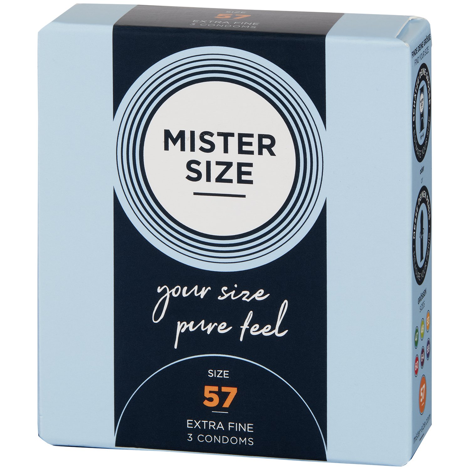 Mister Size PureFeel Kondomer 3 st (47-69 mm) - Klar - S