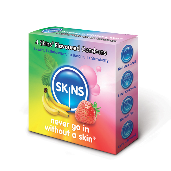 Mix Pack med Smaksatta Kondomer - 4 pack