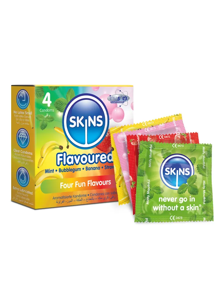 Mixed Flavored Condom 4-pack Smaksatta kondomer
