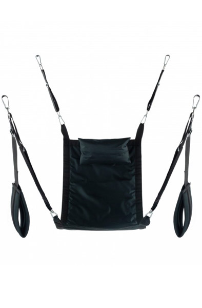 Mr Sling Rectangle Fabric Sling Complete Set Black Sexgunga