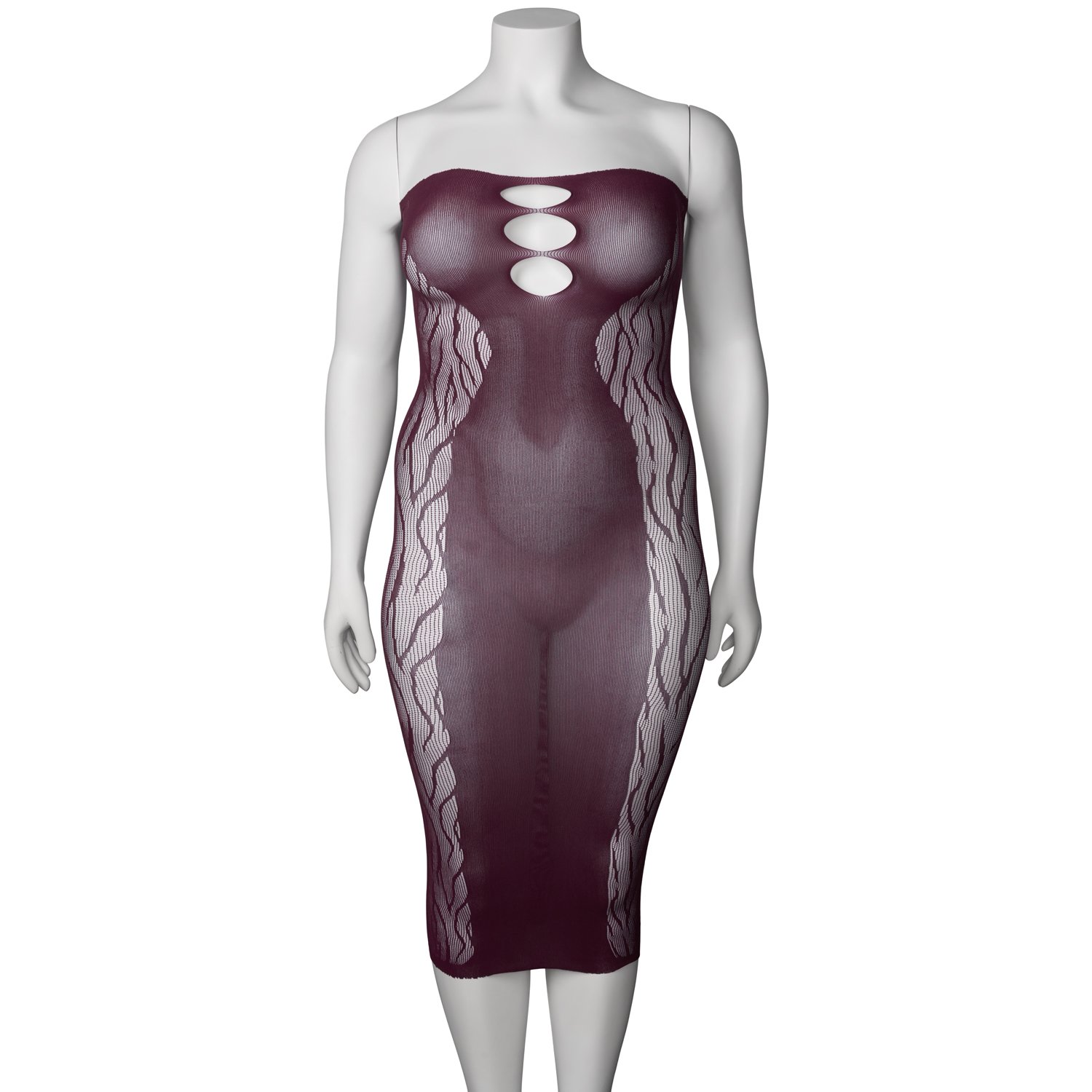 NORTIE Edda Long Burgundy Tubklänning - Röd - Plus size