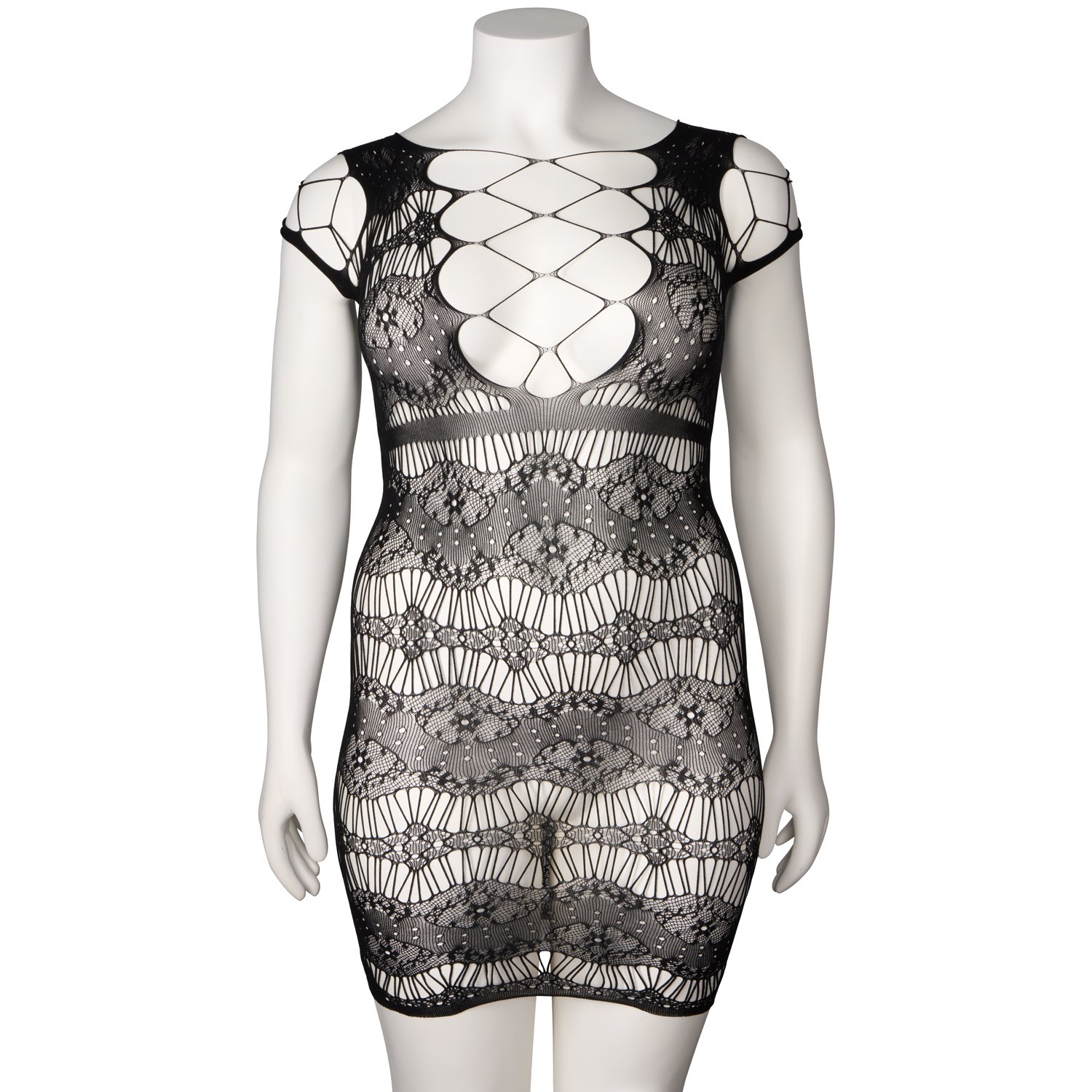 NORTIE Lilya Mini Svart Klänning - Svart - Plus size