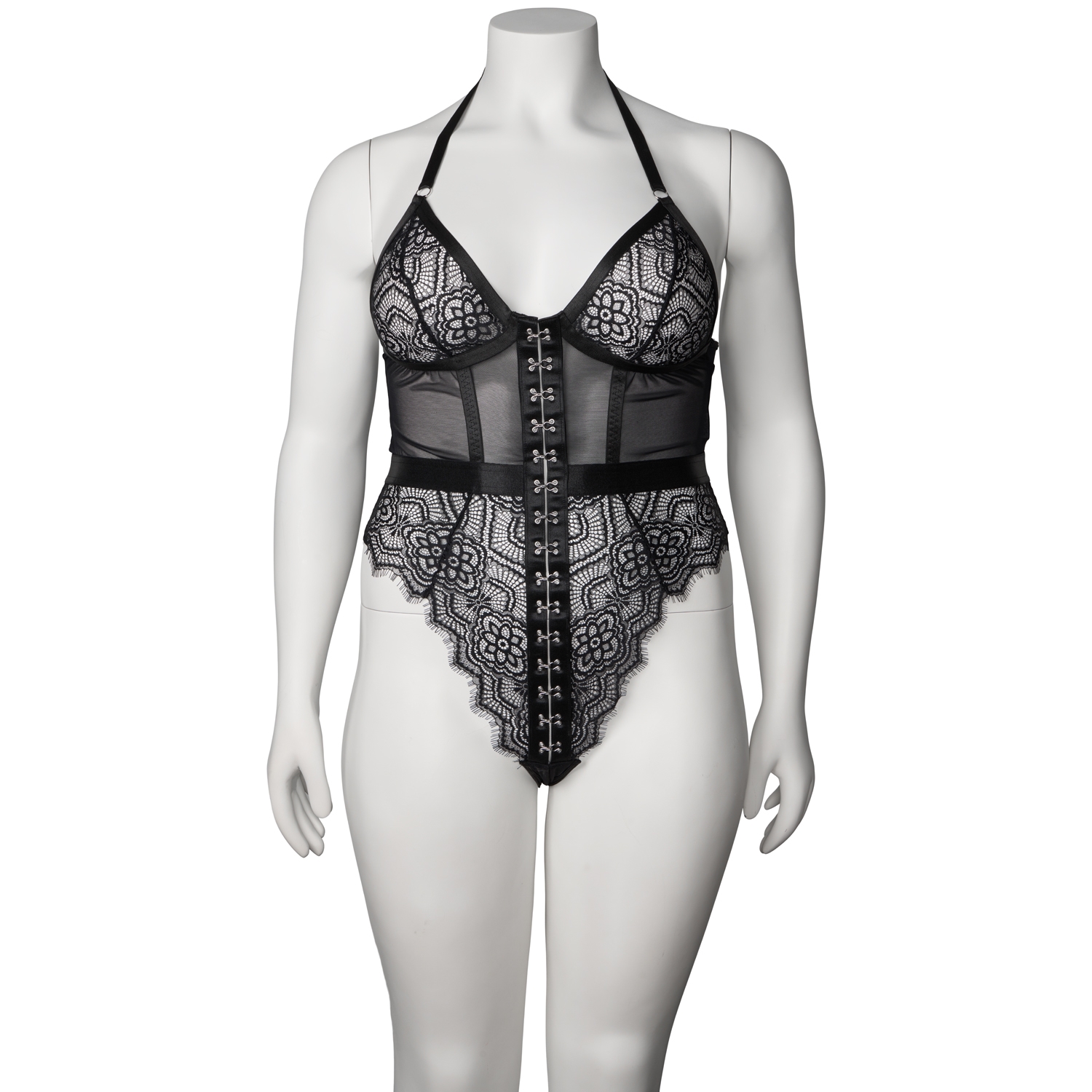 NORTIE Moments Carmen Grenlös Body - Svart - Plus size