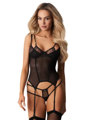 Obsessive Arrowel Corset Black S/M Korsett