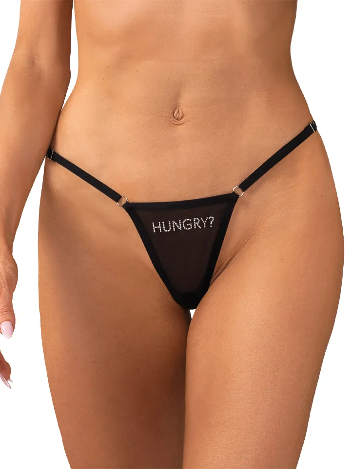 Obsessive Violami Hungry Thong Black L/XL Stringtrosor