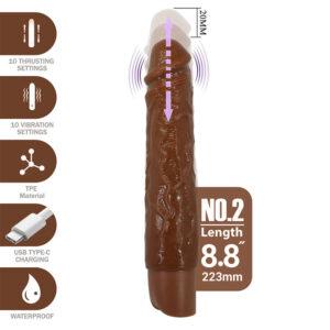 PRETTY LOVE – KESSLER REALISTISK VIBRERANDE DILDO 22 CM