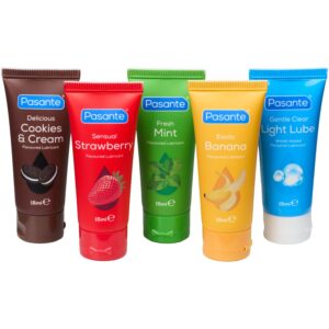 Pasante Lubes Selection Vattenbaserat Glidmedel 5 x 15 ml - Klar