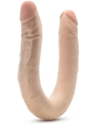 Posable Double Dong Beige 42 cm Dubbeldildo