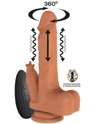 Quintus Thrusting, Waving & Vibration Dildo 23 cm Dildo med vibrator