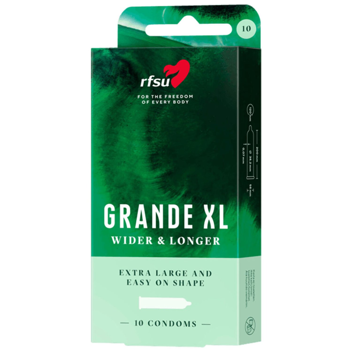 RFSU Grande XL Kondomer 10 st - Klar