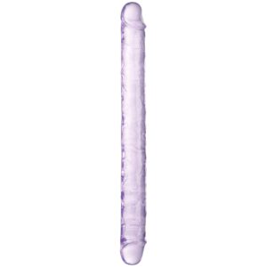 RealRock Crystal Clear Dong Dubbeldildo 45 cm - Lila
