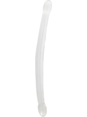 RealRock: Crystal Clear Dubbeldildo, 42 cm