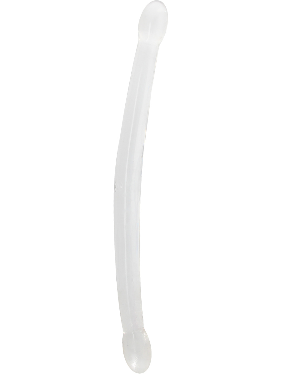 RealRock: Crystal Clear Dubbeldildo, 42 cm