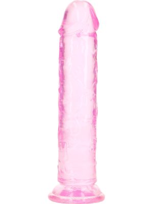 RealRock: Crystal Clear Straight Realistic Dildo, 18 cm, rosa