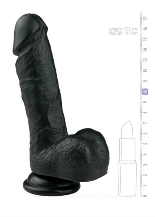 Realistic Dildo Black - 17,5 cm