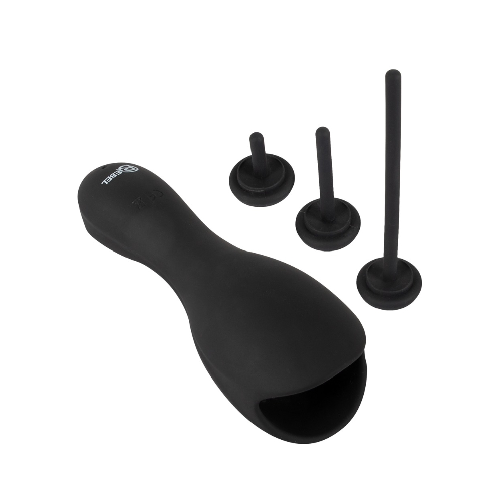 Rebel Glans Vibrator Med 3 flexibla Dilatatorer