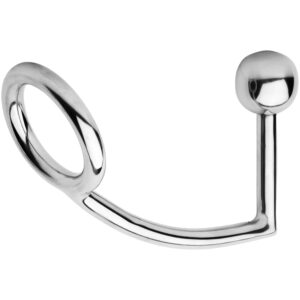 Rouge Penisring och Analplugg i rostfritt stål - Silver