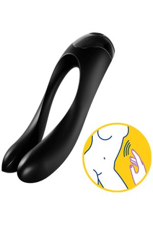 Satisfyer Candy Cane Finger Vibrator Black Klitorisvibrator