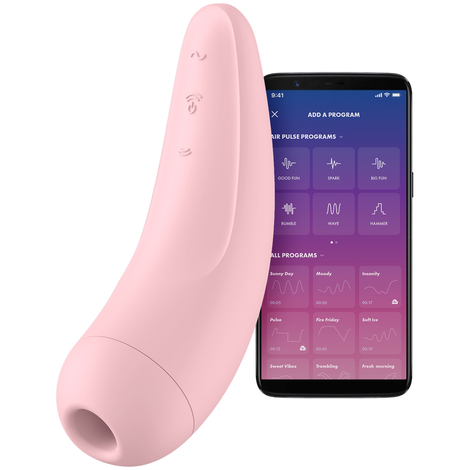 Satisfyer Curvy 2+ Appstyrd Lufttrycksvibrator - Rosa