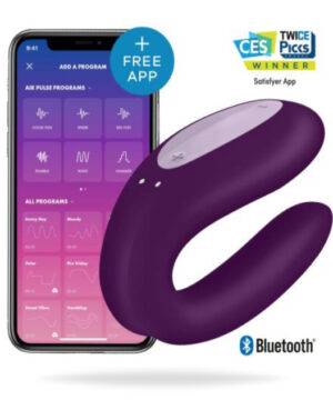 Satisfyer Double Joy Couples Vibrator (Färg: Svart)