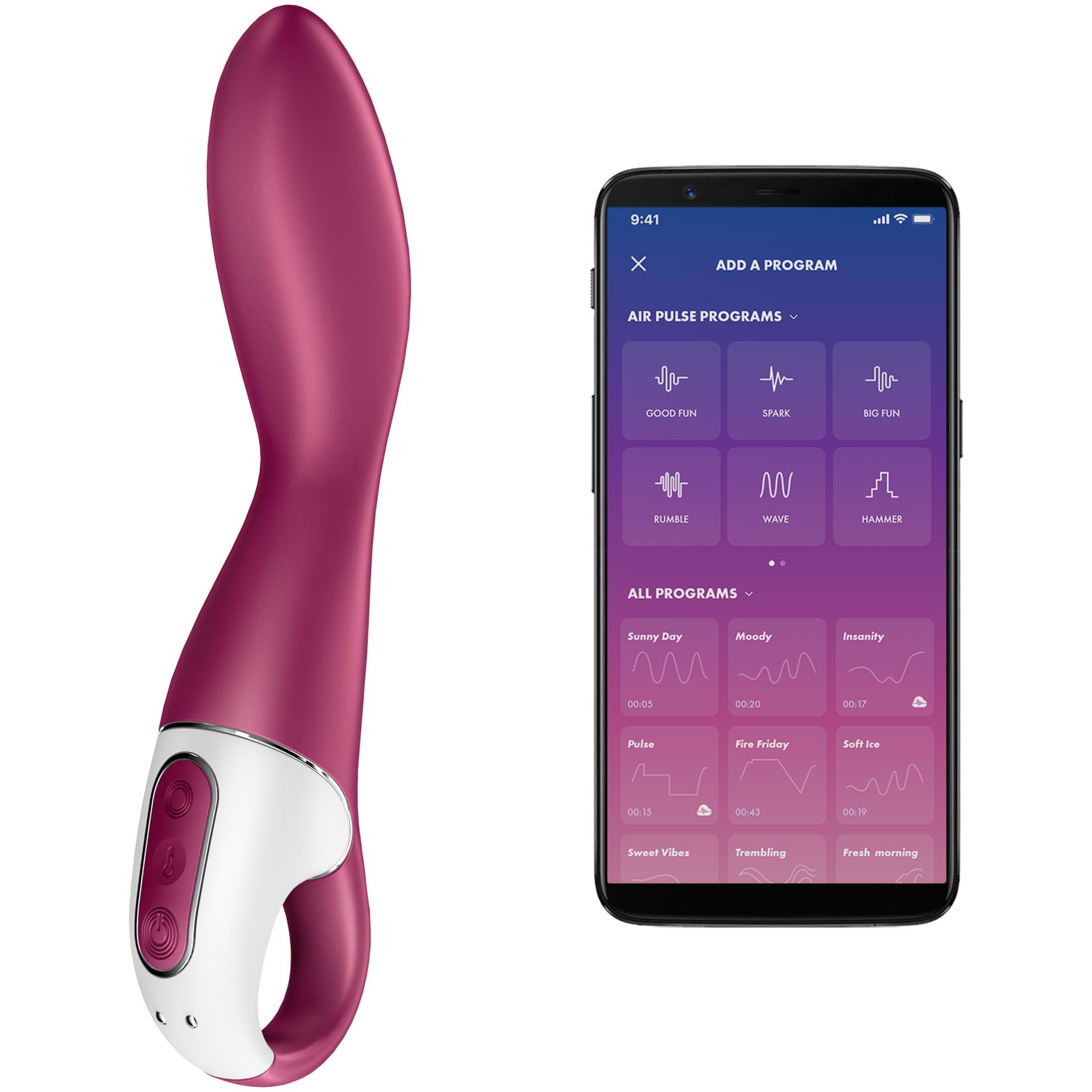 Satisfyer Heated Thrill Appstyrd G-punktsvibrator - Röd