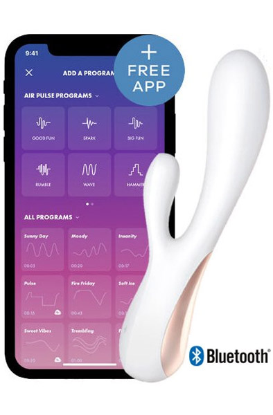 Satisfyer Mono Flex White Appstyrd rabbitvibrator