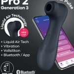 Satisfyer Pro 2 Gen. 3 With Liquid Air & Bluetooth App Black Lufttrycksvibrator