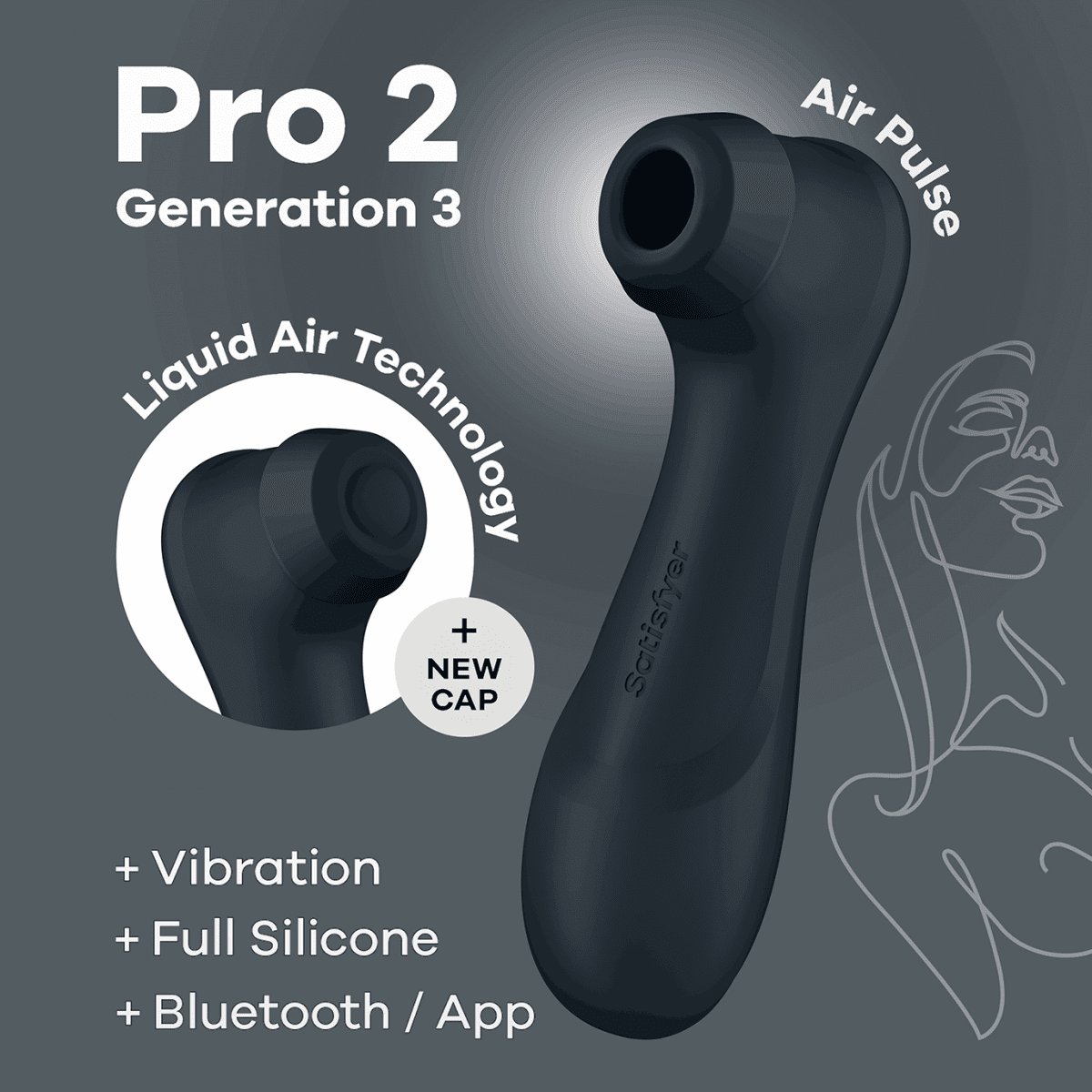 Satisfyer Pro 2 Generation 3 + Connect App (Färg: Lilac)