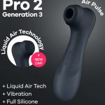 Satisfyer Pro 2 Generation 3 With Liquid Air Black Lufttrycksvibrator