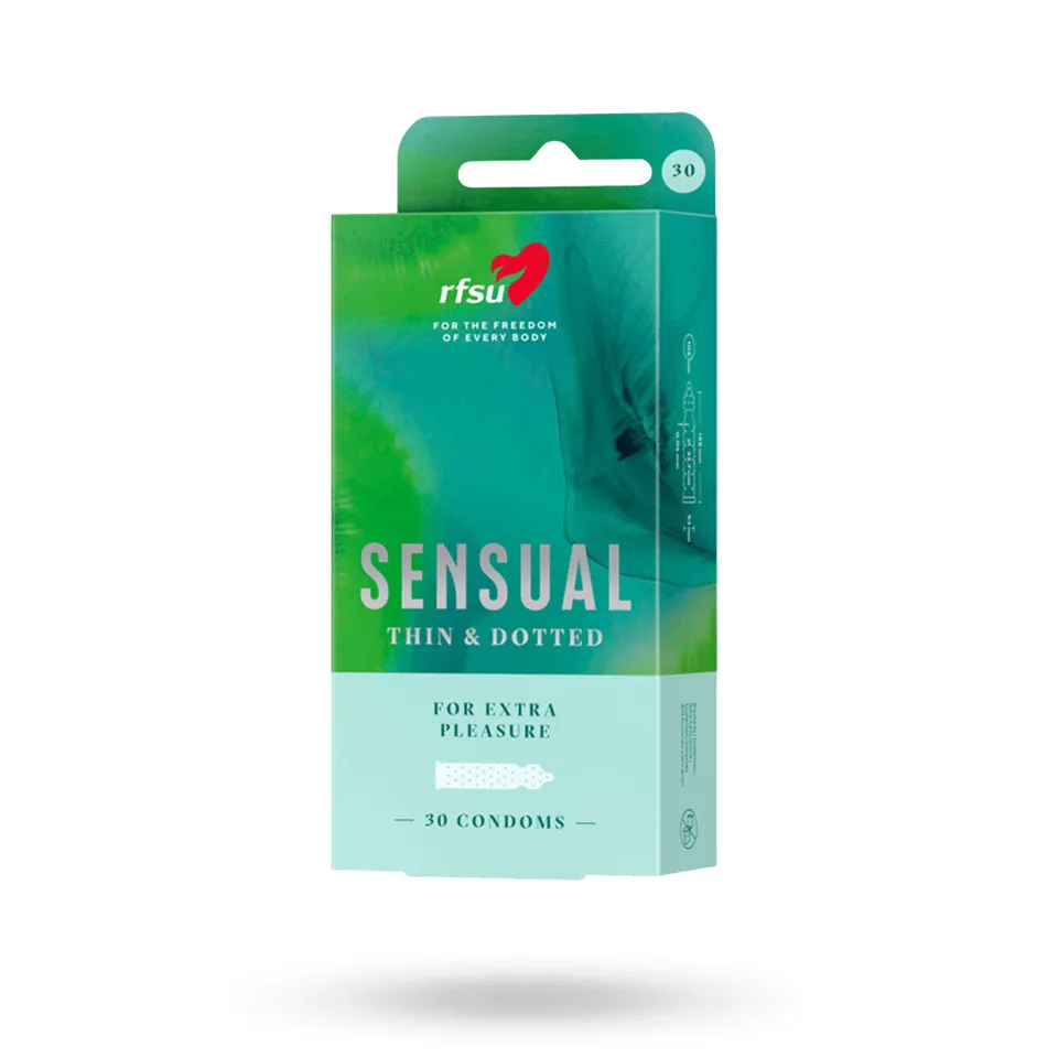 Sensual (Näkken) - Knottrigt Tunn Kondom - 30 pack