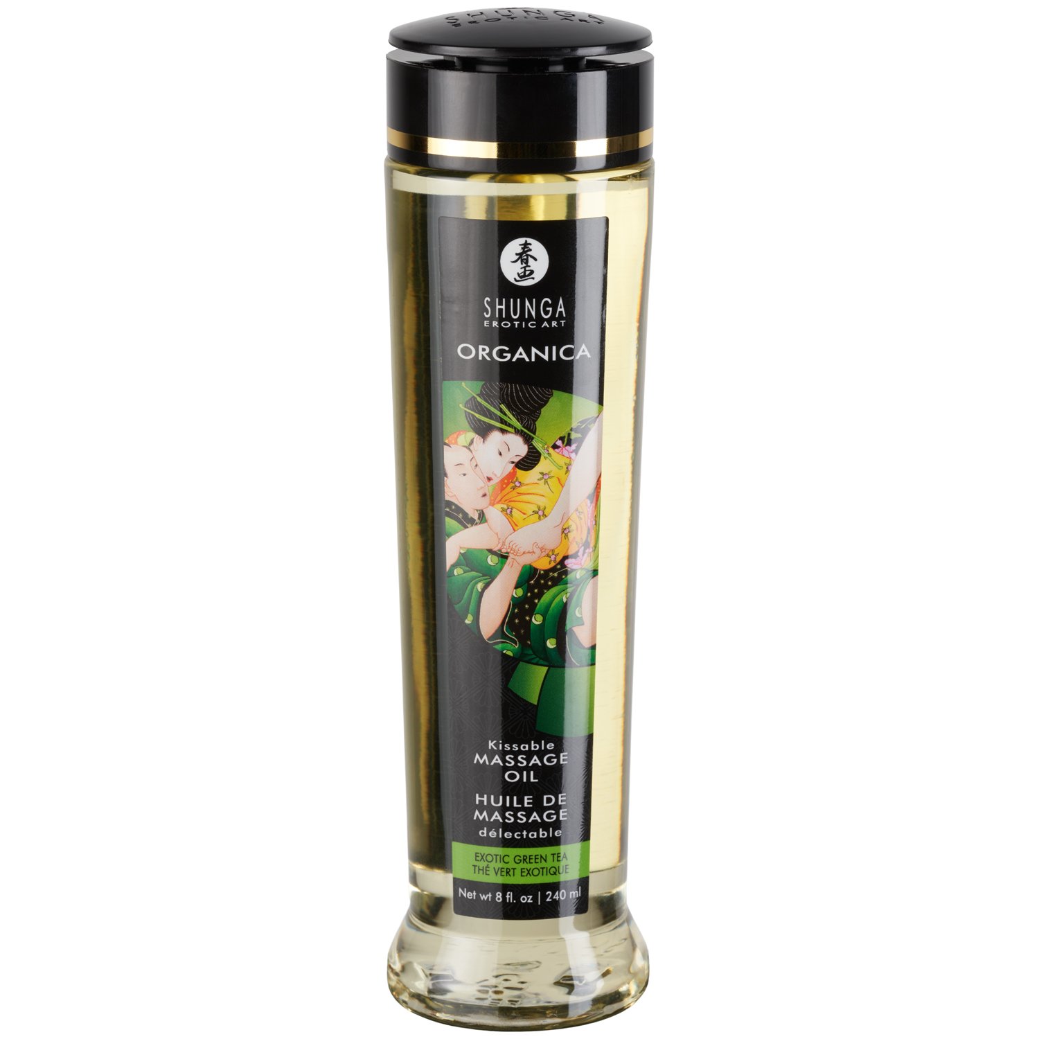 Shunga Organica Sensual Kissable Massageolja 240 ml - Klar