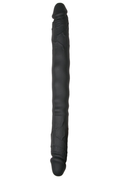 Silicone Double Ended Dildo Black 30 cm Dubbeldildo
