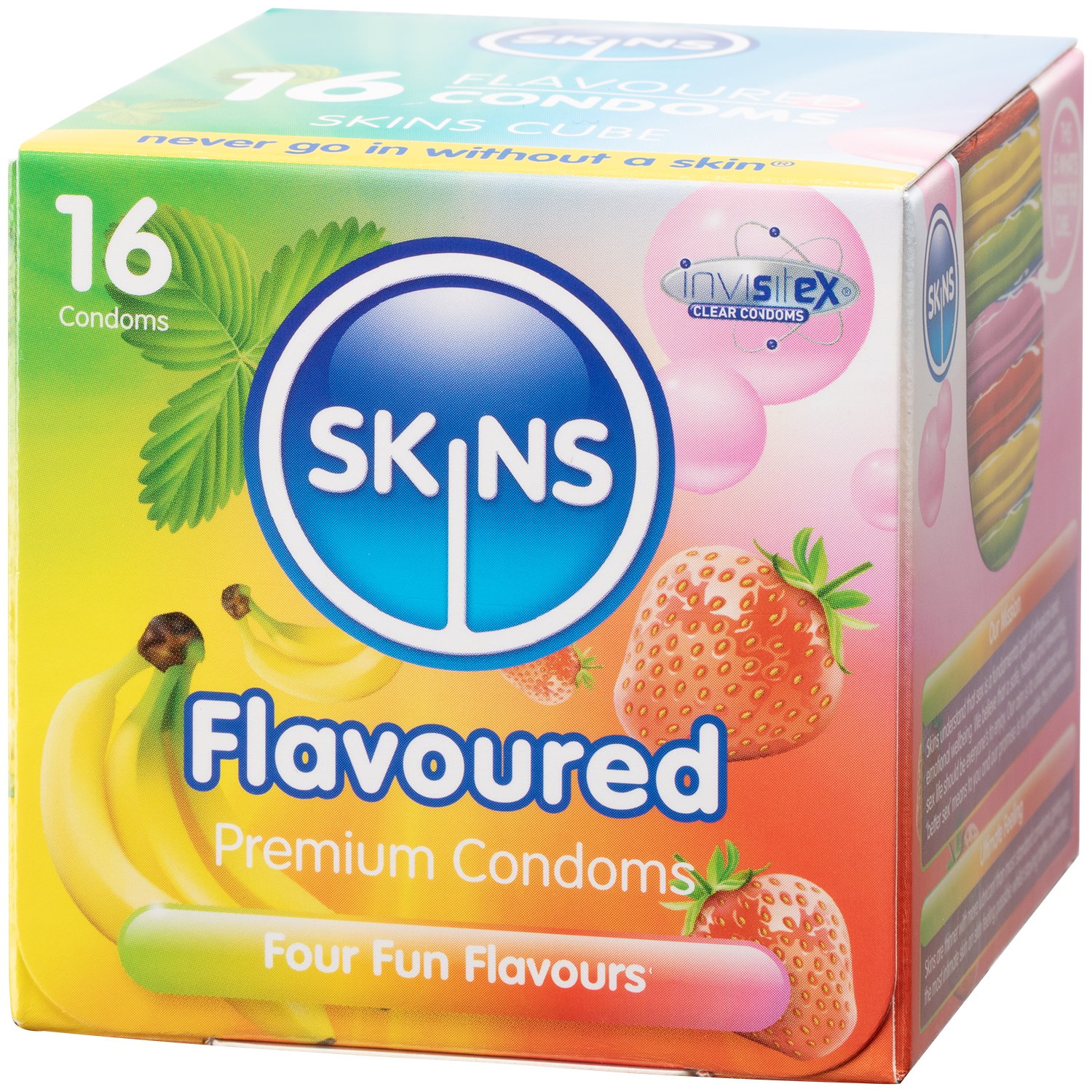 Skins Flavoured Kondomer med Smak 16 st - Klar