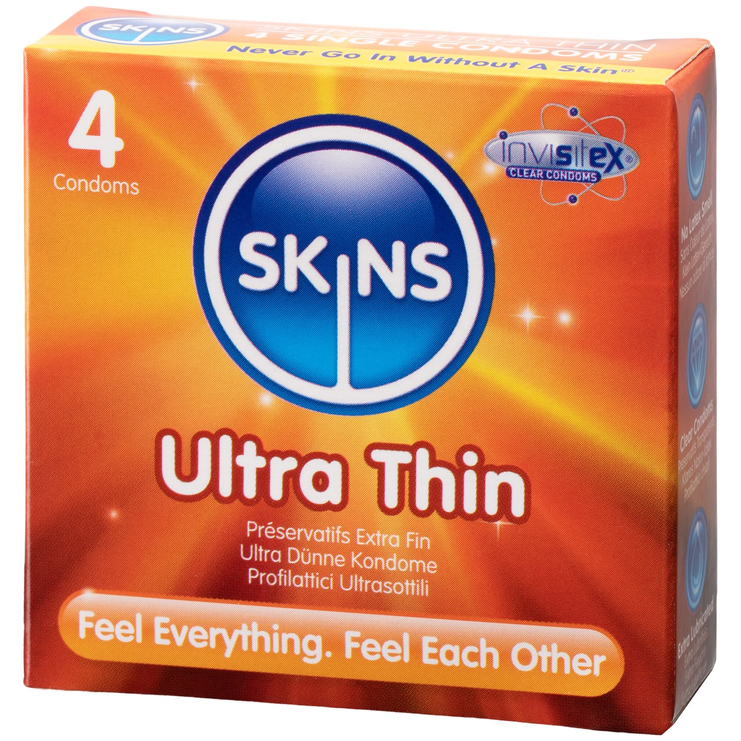 Skins Ultra Tunna Kondomer 4 st - Klar