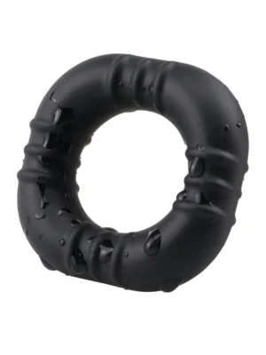 Square Fit Silicone Cock Ring Black Penisring
