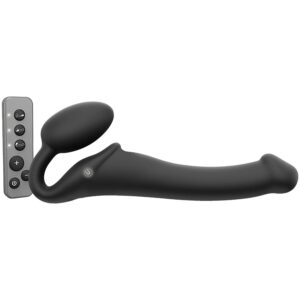 Strap-On-Me Vibrerande Böjbar Strap-on - Black - M
