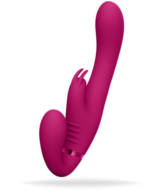Suki Strapless Strap-on Rabbit (Färg: Rosa)