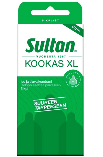Sultan Kookas XL 5 kpl/st Extra stora kondomer
