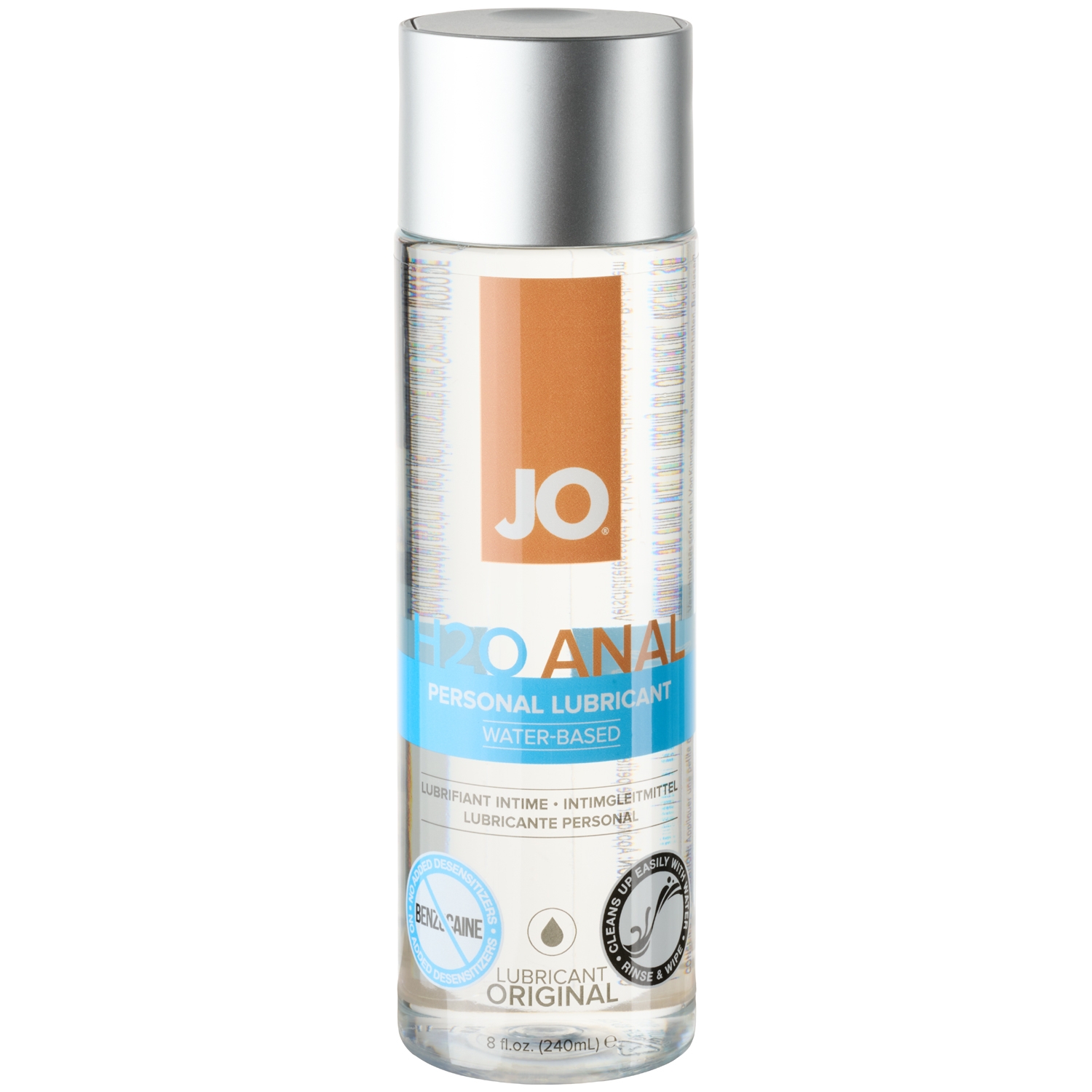 System JO H2O Vattenbaserat Anal Glidmedel 240 ml - Klar