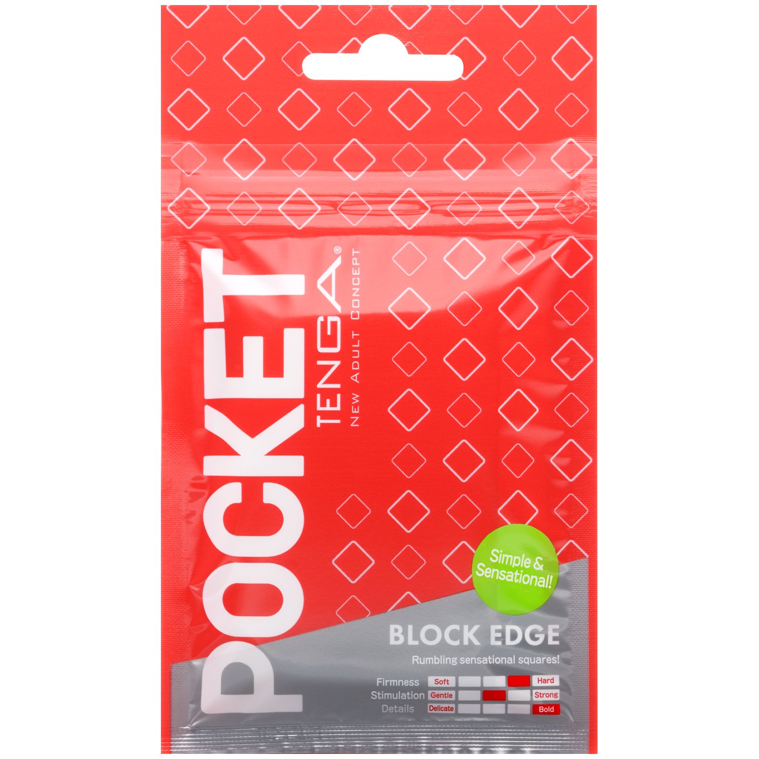 TENGA Pocket Block Edge Stroker - Vit