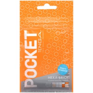 TENGA Pocket Hexa-Brick Stroker - Vit