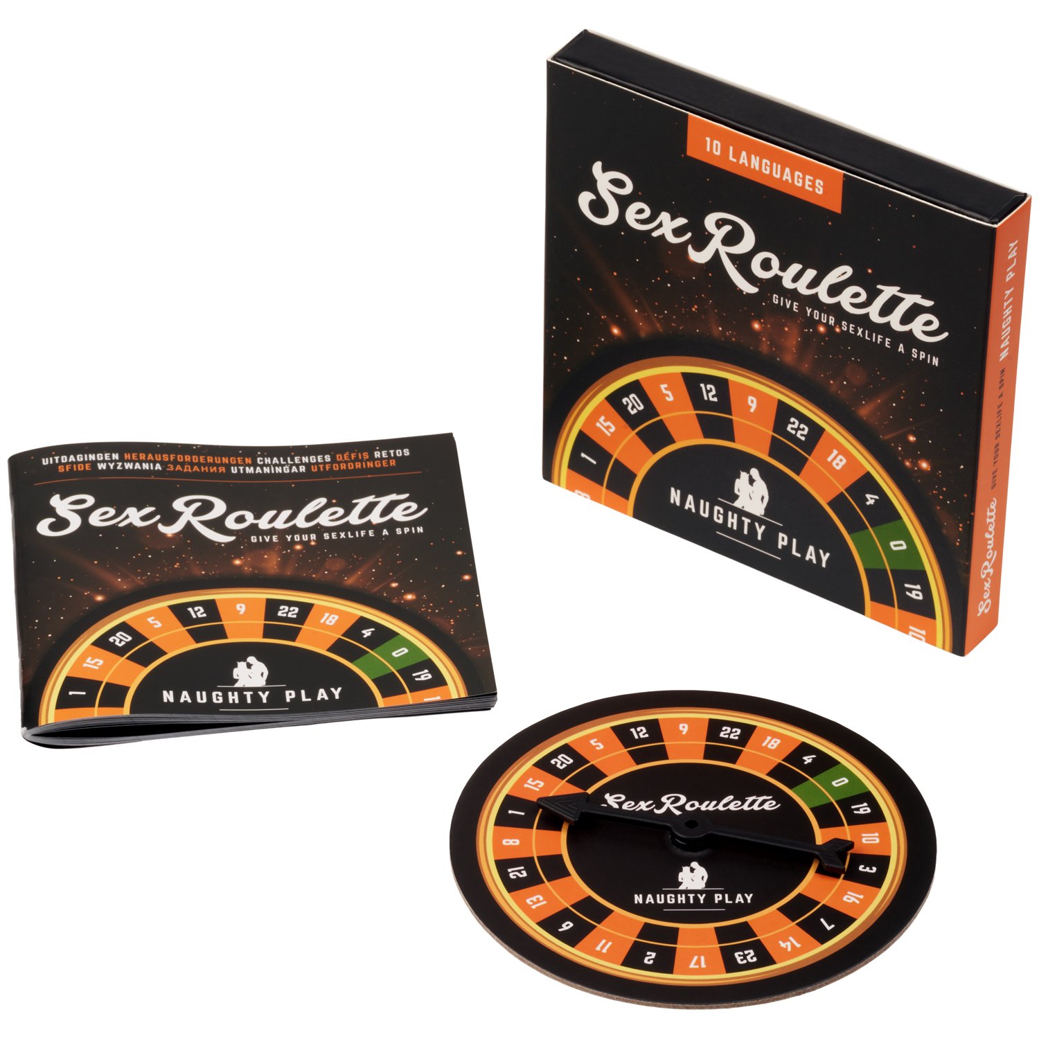 Tease & Please Naughty Play Sex Roulette Spel - Svart
