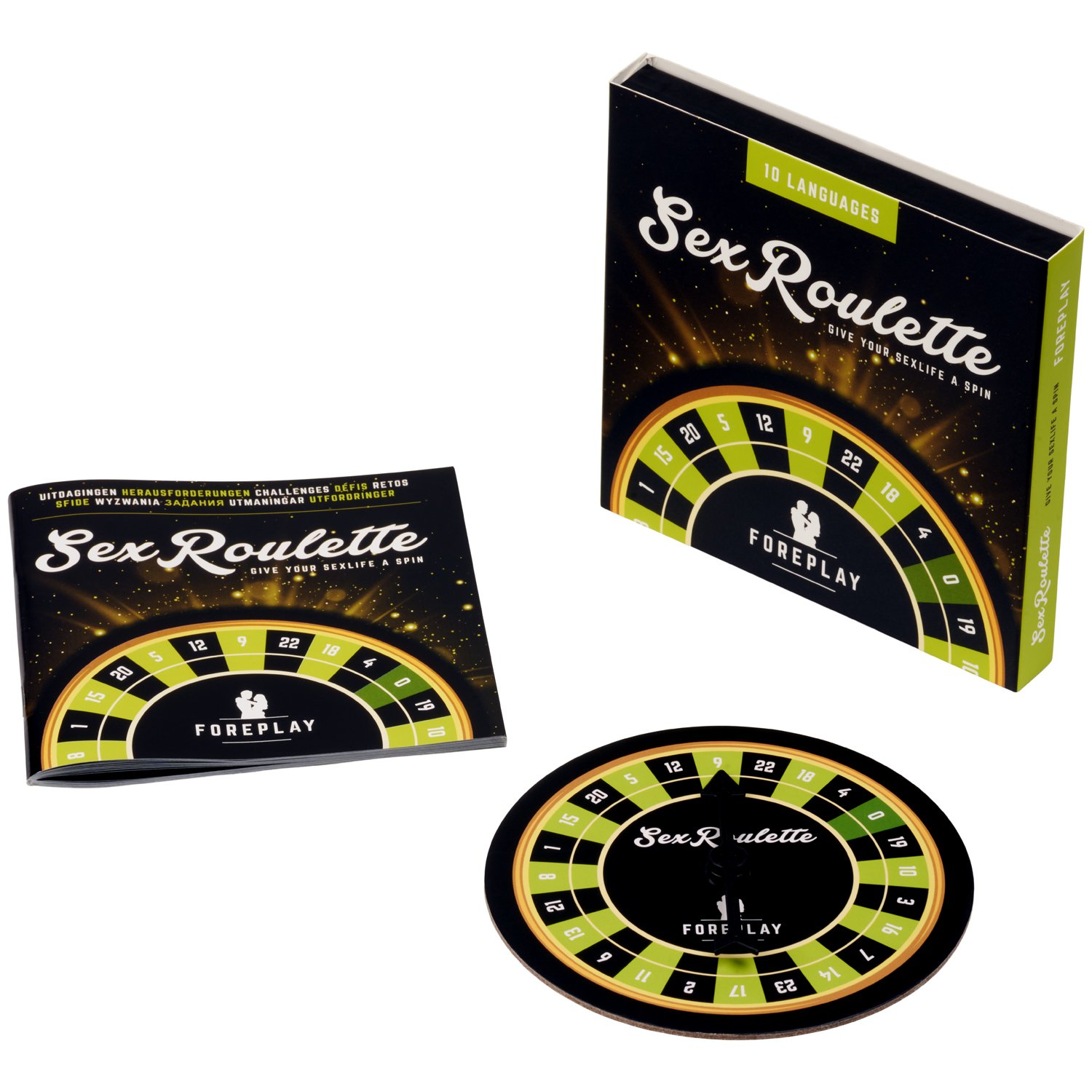 Tease & Please Sex Roulette Foreplay Spel - Svart
