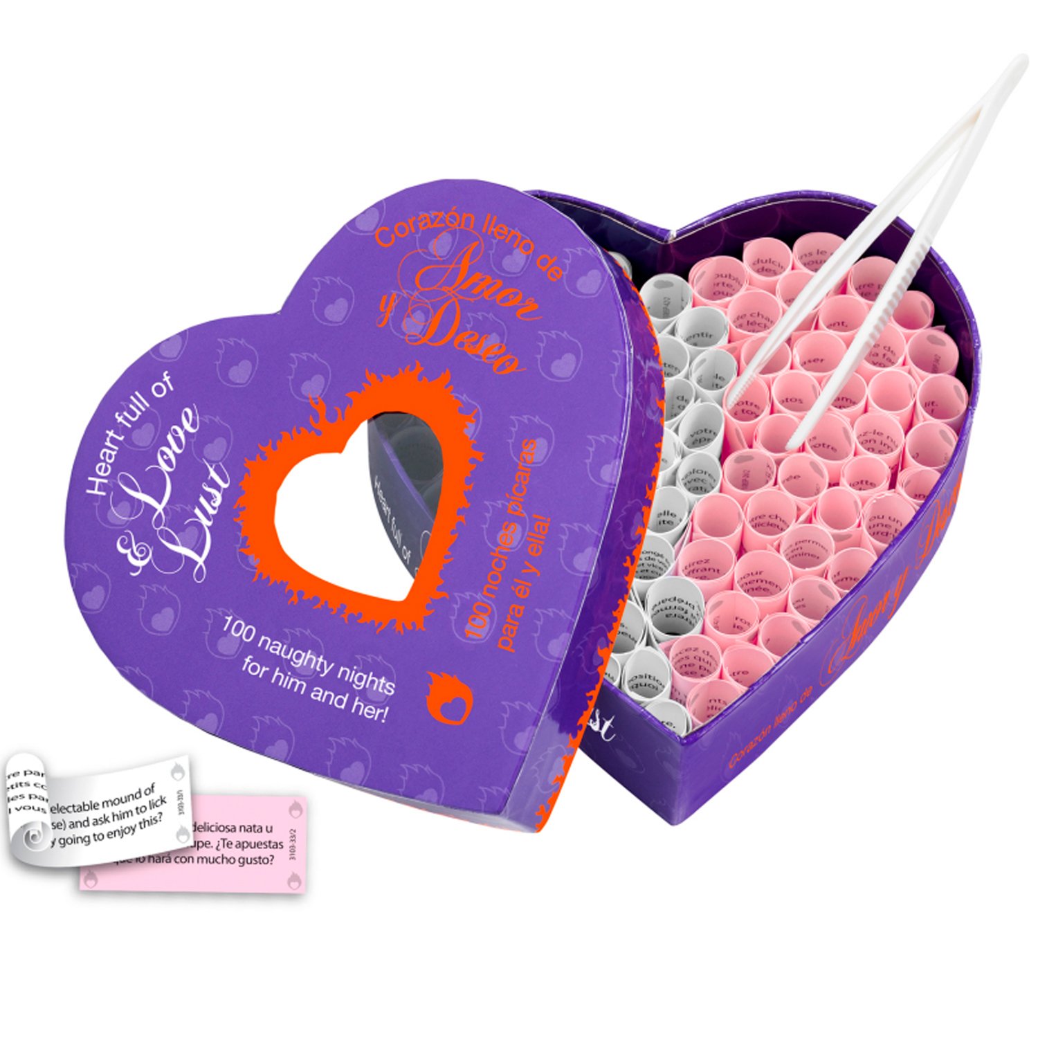 Tease&Please Heart Full of Love and Lust Erotiskt Spel för Par - Lila