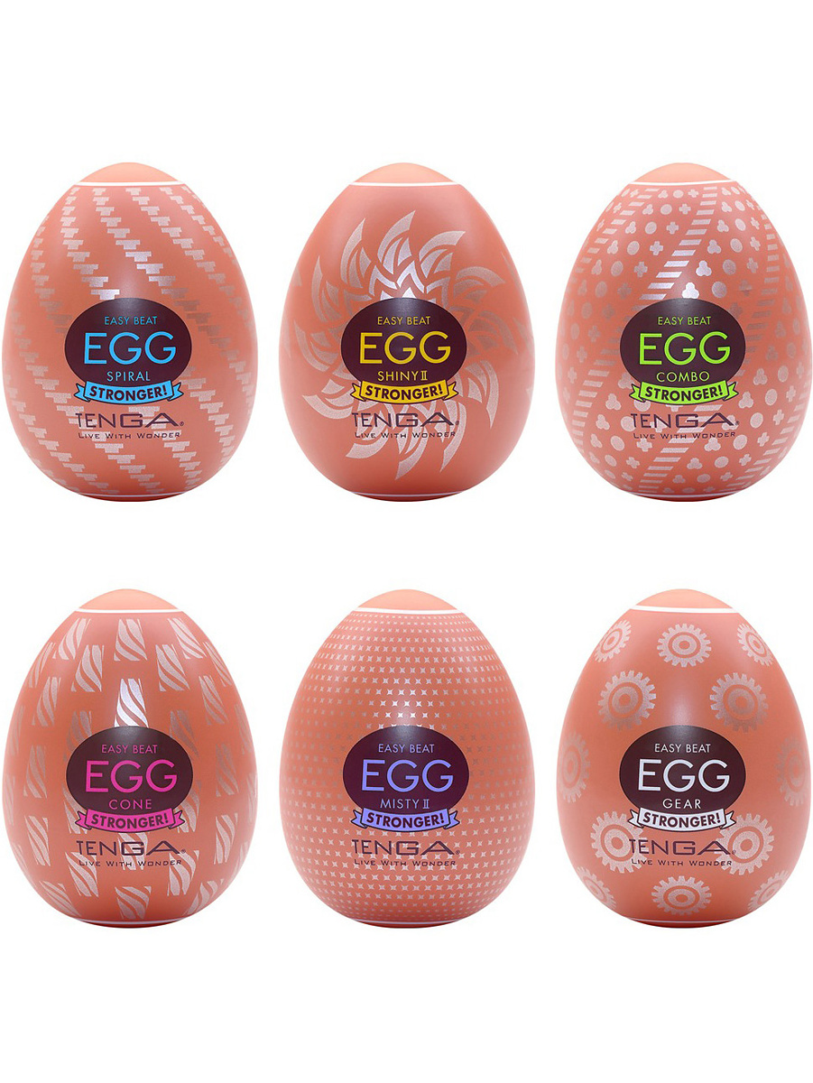 Tenga Egg: Hard Boiled Package II, 6-pack Onaniägg